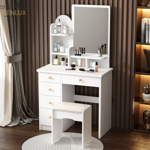 Bàn Trang Điểm Đẹp Gỗ Công Nghiệp MDF-BPKL004