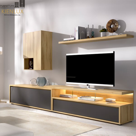 Mẫu Kệ Tivi Phòng Khách Gỗ Công Nghiệp-KTVKL001