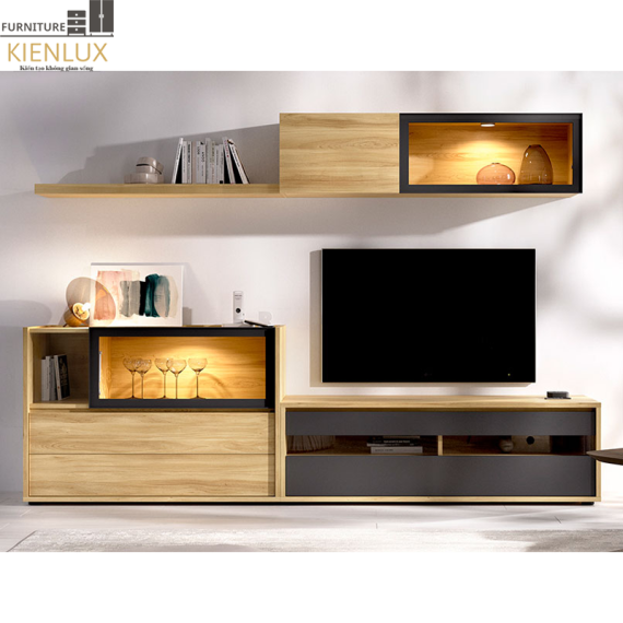 Mẫu Kệ Tivi Phòng Khách Gỗ Công Nghiệp-KTVKL003