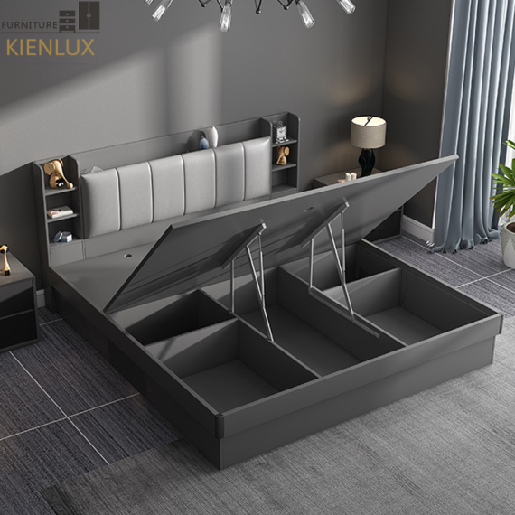 Giường Ngủ Gỗ Công Nghiệp MDF Hiện Đại-GNKL008