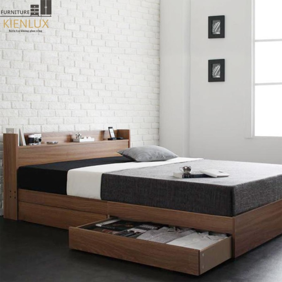 Giường Ngủ Đẹp Gỗ Công Nghiệp MDF Sang Trọng GNKL-017