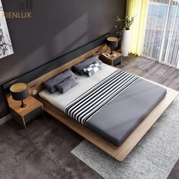 Giường Ngủ Đẹp Gia Đình Hiện Đại GNKL-025