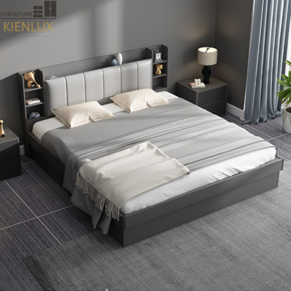 Giường Ngủ Gỗ Công Nghiệp MDF Hiện Đại-GNKL008