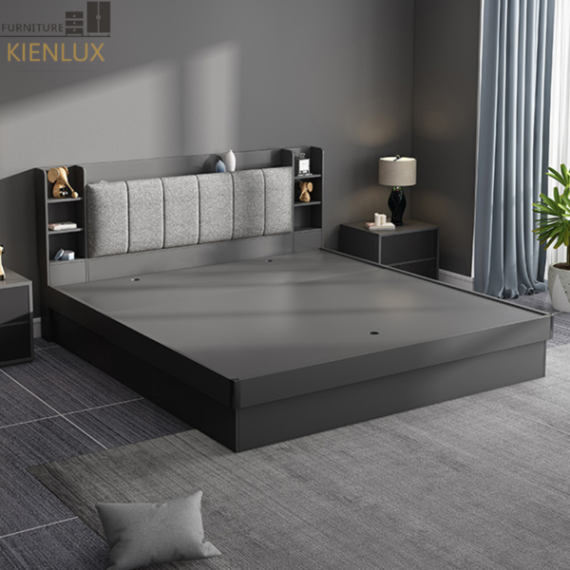 Giường Ngủ Gỗ Công Nghiệp MDF Hiện Đại-GNKL008