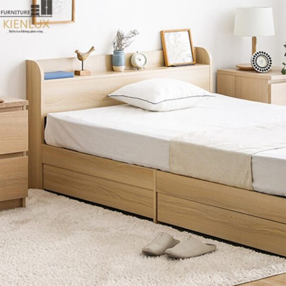 Giường Ngủ Chất Liệu Gỗ Công Nghiệp Hiện Đại GNKL-014