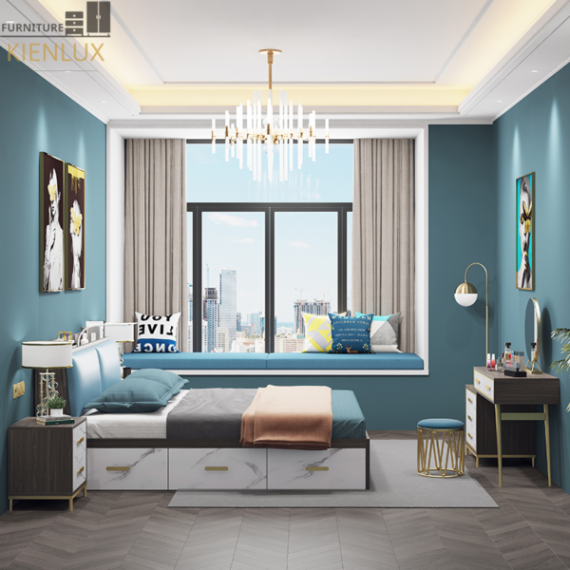 Giường ngủ hiện đại gỗ công nghiệp cao cấp-GNKL005