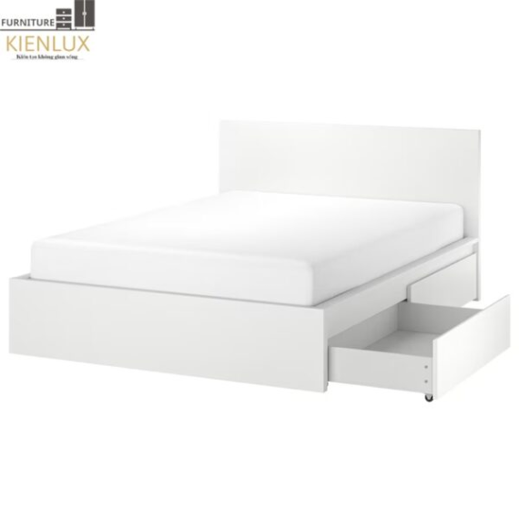 Giường Ngủ Thiết Kế Hiện Đại Chất Liệu Gỗ Công Nghiệp GNKL-026