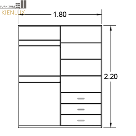 Tủ Quần Áo 4 Cánh-TAKL07