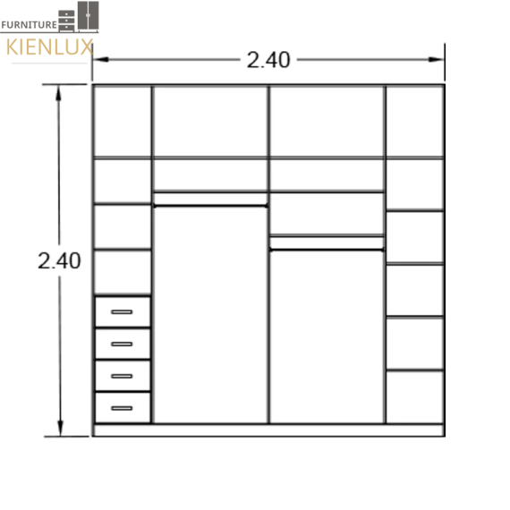Tủ Quần Áo Hiện Đại-TAKL10