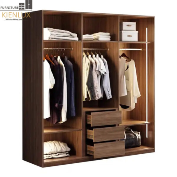 Tủ Quần Áo Cửa Lùa Cánh Kính Cao Cấp- KL004