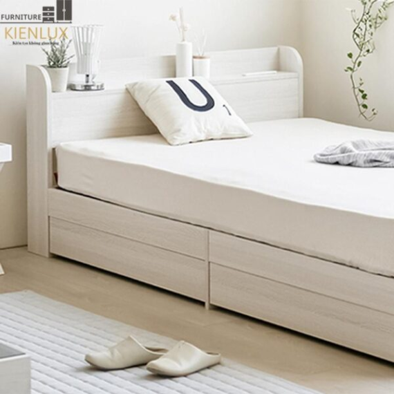 Giường Ngủ Thiết Kế Hiện Đại Chất Liệu Gỗ Công Nghiệp GNKL-013