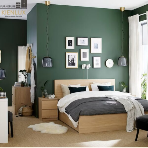 Giường Ngủ Thiết Kế Hiện Đại Chất Liệu Gỗ Công Nghiệp GNKL-027