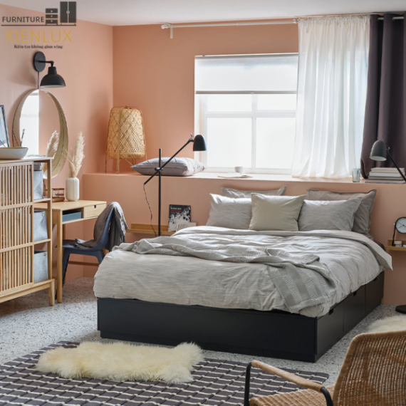 Giường Ngủ Gỗ Công Nghiệp Thiết Kế Sang Trọng-GNKL013