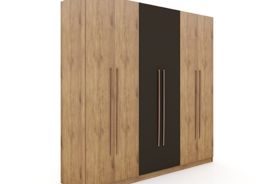 Tủ Quần Áo Gỗ Công Nghiệp 6 Cánh TAKL-027