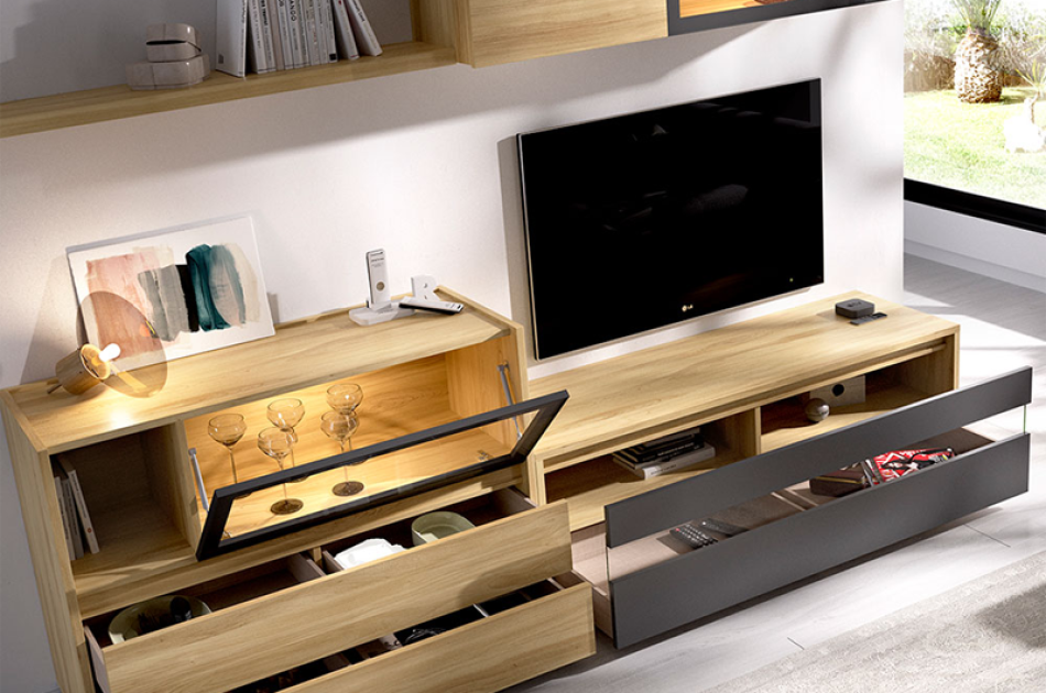 Mẫu Kệ Tivi Phòng Khách Gỗ Công Nghiệp-KTVKL003