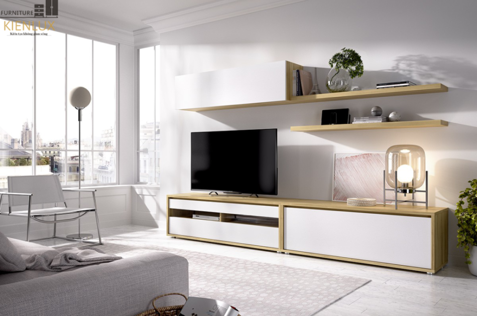 Mẫu Kệ Tivi Phòng Khách Gỗ Công Nghiệp-KTVKL005