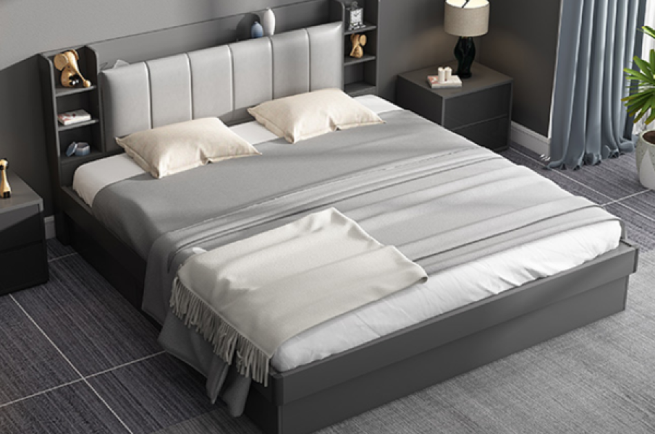 Giường Ngủ Gỗ Công Nghiệp MDF Hiện Đại-GNKL008