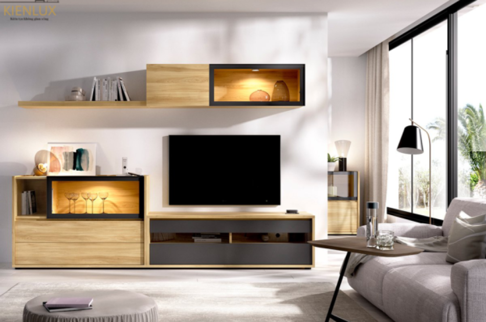 Mẫu Kệ Tivi Phòng Khách Gỗ Công Nghiệp-KTVKL003