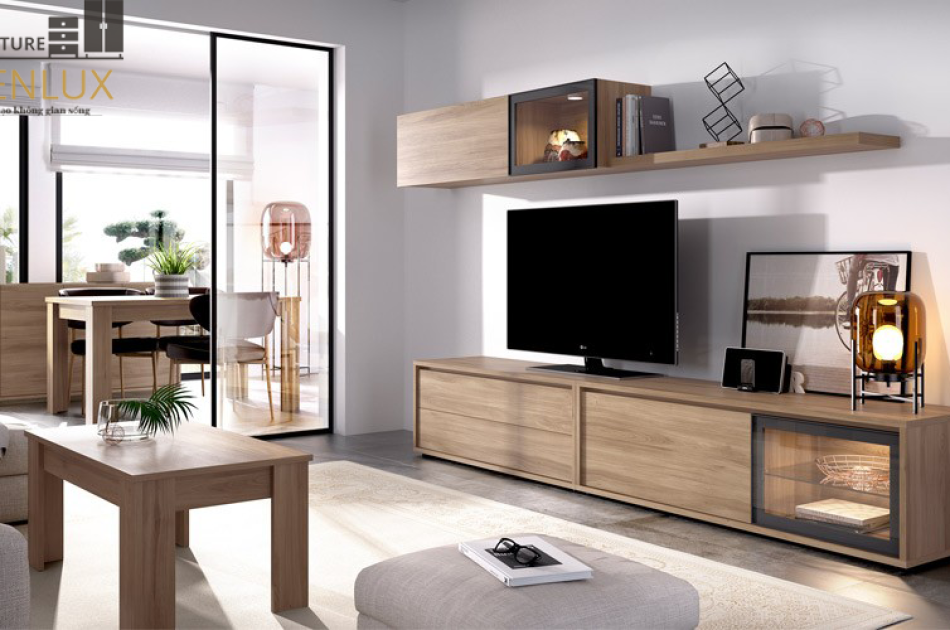 Mẫu Kệ Tivi Phòng Khách Gỗ Công Nghiệp-KTVKL011