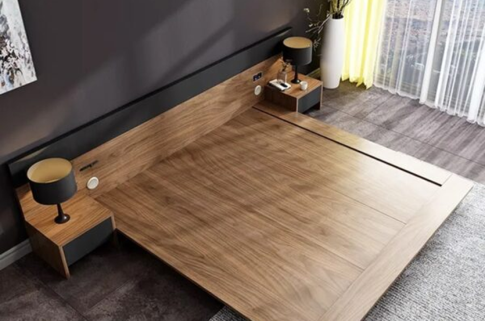 Giường Ngủ Đẹp Gia Đình Hiện Đại GNKL-025