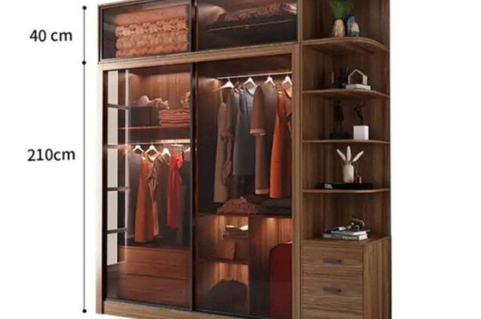 Tủ Quần Áo Cửa Lùa Cánh Kính Cao Cấp- KL003