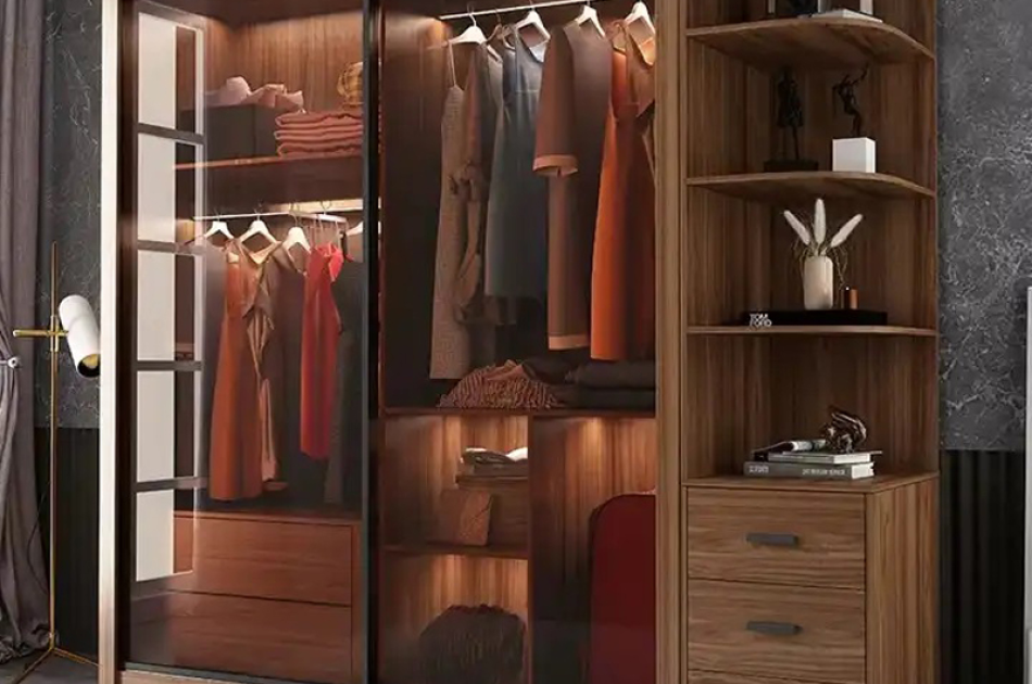 Tủ Quần Áo Cửa Lùa Cánh Kính Cao Cấp- KL003